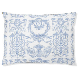 Large Dog Bed in Capetian Toile blueberry