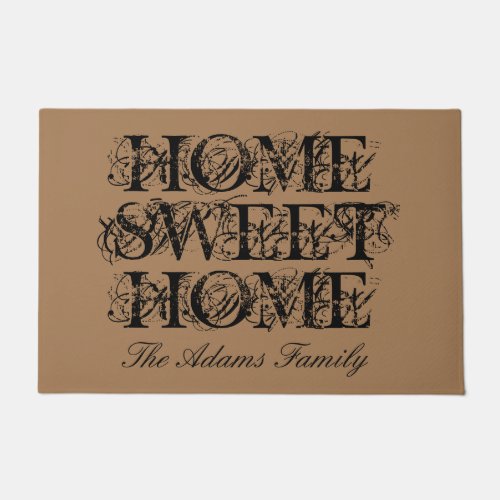 Large door mat with custom name Home Sweet Home