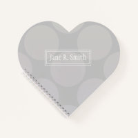 LARGE DOTS CUSTOMIZABLE HEART SPIRAL NOTEBOOK