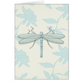 Large Dragonfly on Stamped Floral Background (Front)