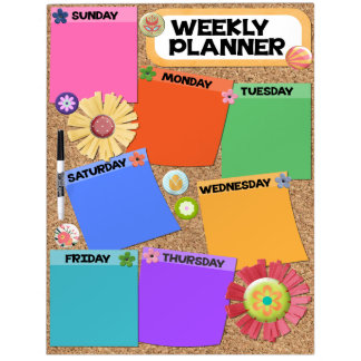 Large Dry Erase Board, Weekly Planner Dry-Erase Board