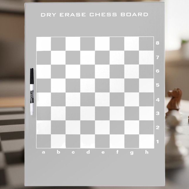 Large dry erase chess board for practice (chess board)