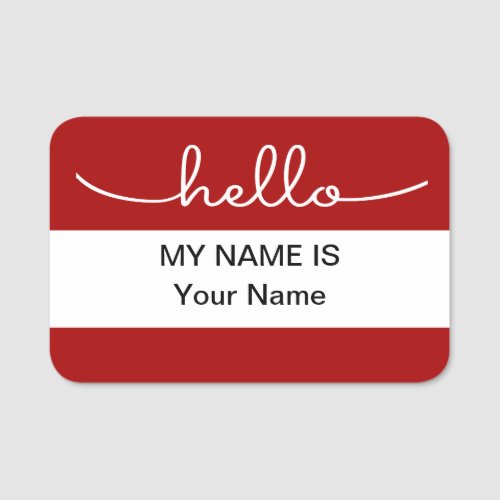 Large Easy To Read Hello Name Tags