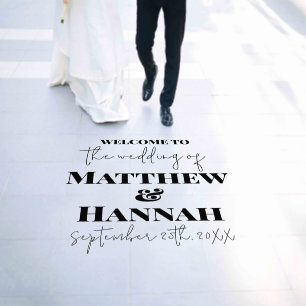 Large Elegant Custom Wedding Decor Welcome Sign Floor Decals