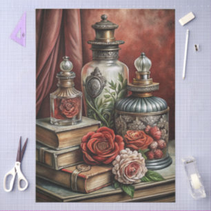 Large Elegant Floral Furniture Decoupage Tissue Paper