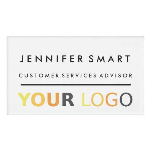 Large Employee Name Badge Magnet Custom Logo Staff