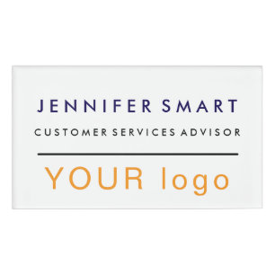 Large Employee Name Badge Magnet Custom Logo Staff