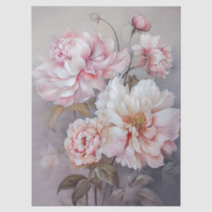 Large Ethereal Pink Floral Bouquet Decoupage Tissue Paper