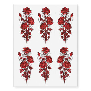 Large Fake Tattoos Distressed Urban Grunge Roses