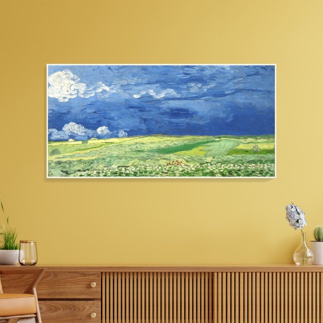 Large Fine Art Painting Van Gogh Landscape Canvas Print (Insitu(LivingRoom))