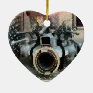 Large Fire Hose Nozzle Ceramic Ornament