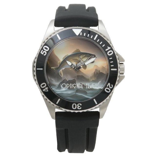 Large Fish in Rapids Watch (Front)