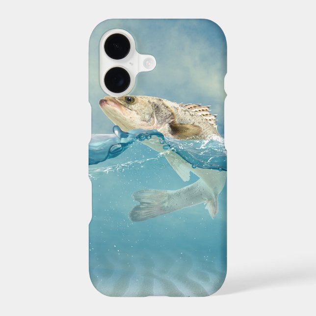 Large fish in water iphone case (Back)