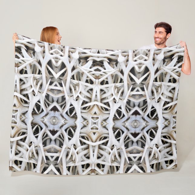 Large Fleece Blanket Elk Antlers (In Situ)