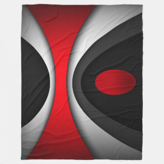 Large Fleece Blanket, modern, abstract, red, black