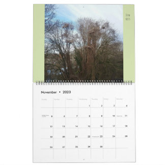 Large Flora & Fauna "Downyland" Neighborhood Calendar