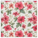 Large Floral Pattern Hibiscus Flowers Fabric