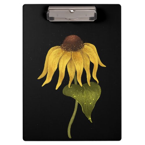  large flower with yellow petals clipboard