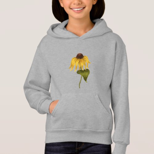  large flower with yellow petals hoodie