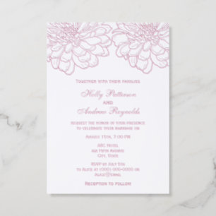 Large Flowers #1 Wedding Couple Letterpress Photo Cards