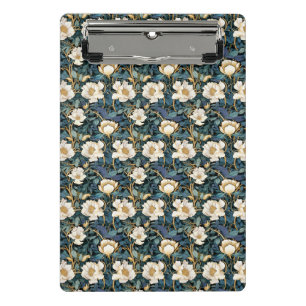 Large Flowers William Morris Inspired Mini Clipboard