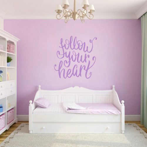 Large Follow Your Heart Script Wall Decal