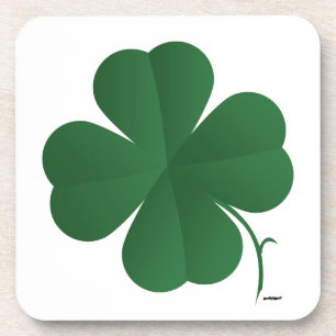 Large Four Leaf Clover Beverage Coaster