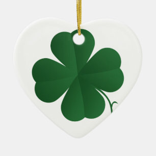 Large Four Leaf Clover Ceramic Ornament