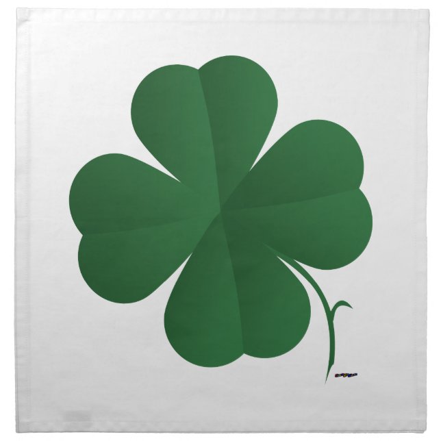 Large Four Leaf Clover Napkin (Front)