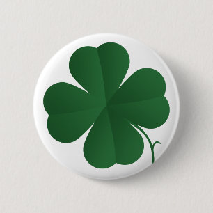 Large Four Leaf Clover Pinback Button