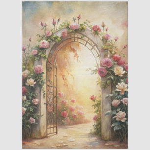 Large French Cottage Core Ephemera Decoupage Tissue Paper