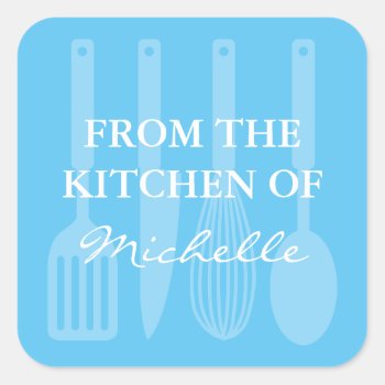 Large From The Kitchen Of Cooking Utensil Stickers by cookinggifts at Zazzle
