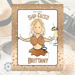 Large Funny Cruise Cartoon For Her Girls Trip Magnetic Dry Erase Sheet<br><div class="desc">Are you looking for a fun and funny magnet for your next cruise or girl's trip? You can customize this magnet with your name and message!</div>