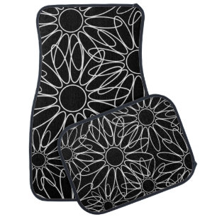 Large Geometric Daisy Car Mat Set of 4