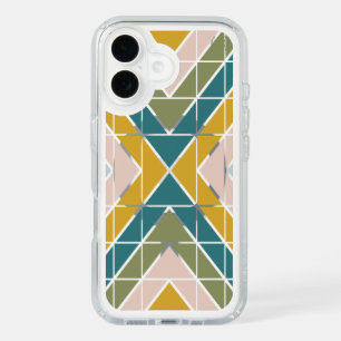 Large Geometric Pattern in Pastel Earth Tones iPhone 16 Case