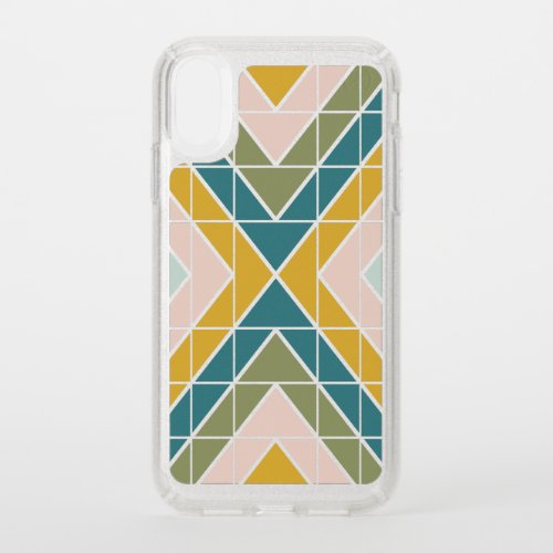 Large Geometric Pattern in Pastel Earth Tones Speck iPhone XR Case