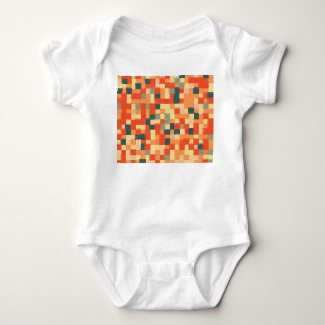 Large Geometric: Seamless Abstract Pattern. Baby Bodysuit (Front)