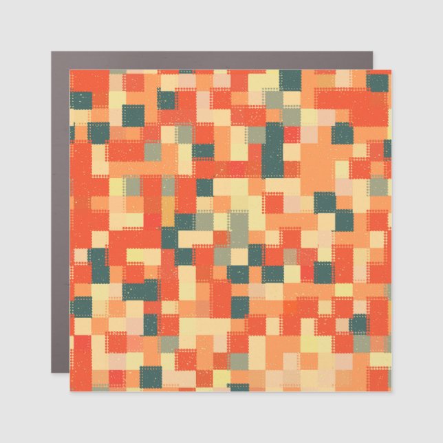 Large Geometric: Seamless Abstract Pattern. Car Magnet (Front)