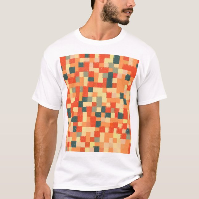 Large Geometric: Seamless Abstract Pattern. T-Shirt (Front)