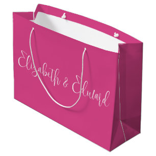 Large Gift Bag - Pink and White Text
