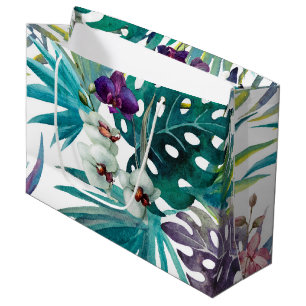 Large Gift Bag - Tropical Orchids