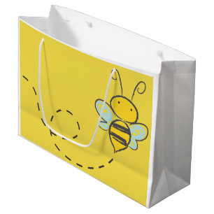 LARGE GIFT BAG WITH BEE IN FLIGHT