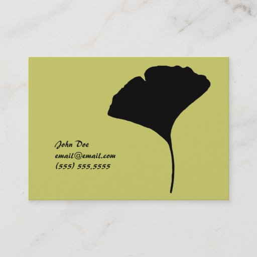 Customizable Large Ginko Leaf Calling Card Business Cards