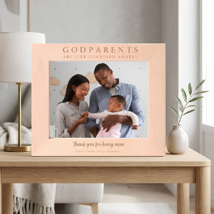 Large Godparents Thank You Keepsake Wood Engraved Frames