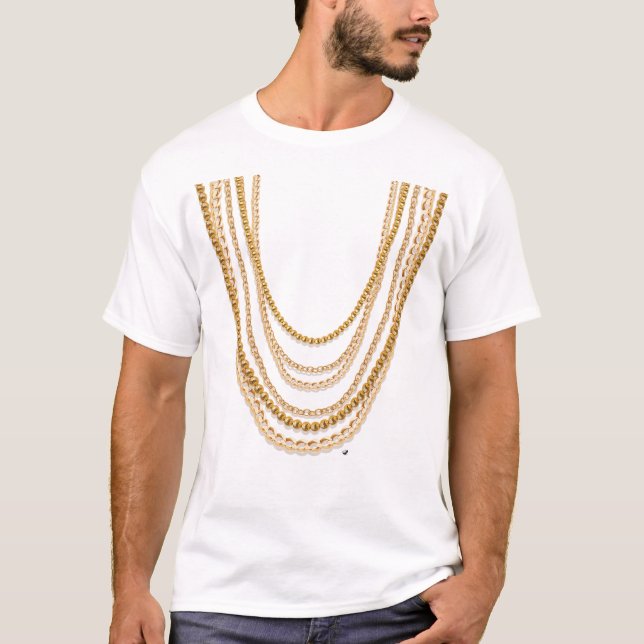 Large gold chains t-shirt (Front)