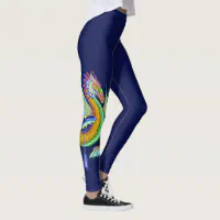 Large Blue Dragon Leggings