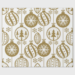 Large Gold Ornament Christmas Wrapping Paper
