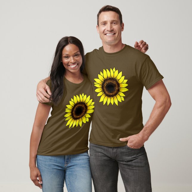 Large Golden Yellow Sunflower T-Shirt (Unisex)