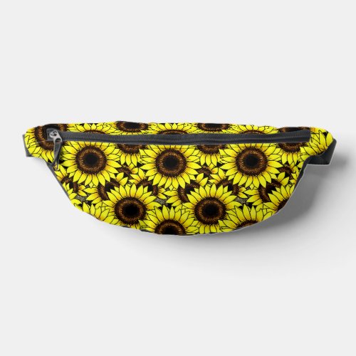 Large Golden Yellow Sunflowers Fanny Pack