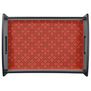 Large Gothic Revival Quatrefoil Black Serving Tray